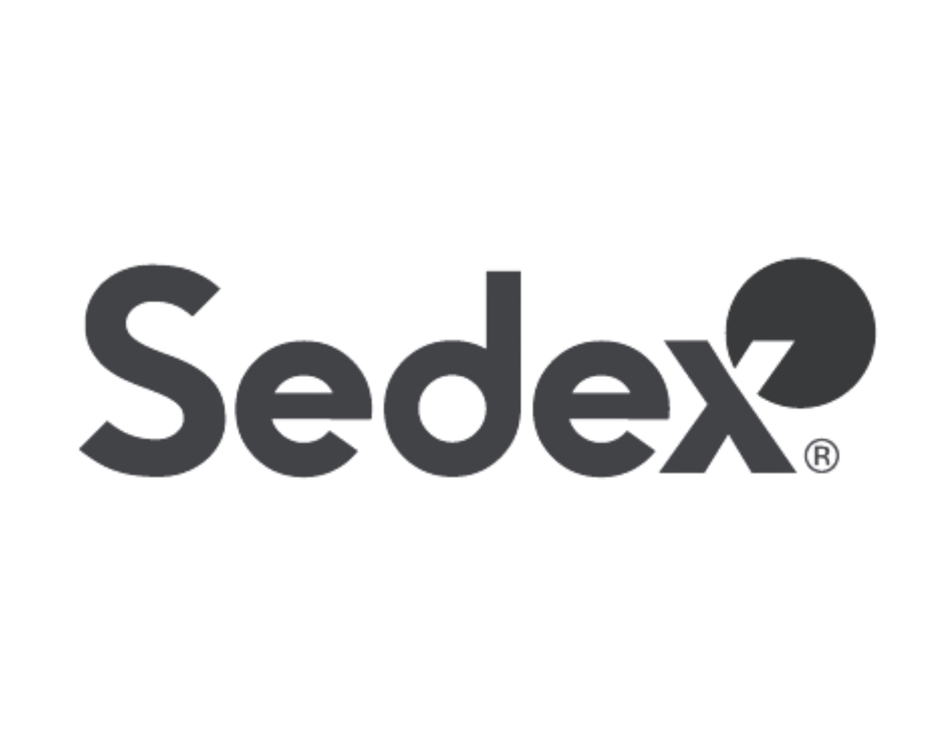 Sedex logo in dark gray, with a stylized 