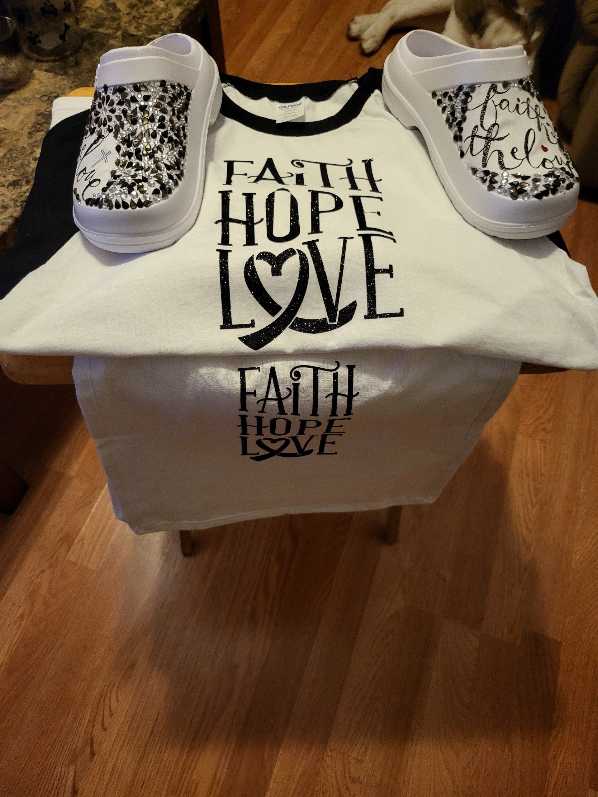 Custom Tshirt, shoe and handbag