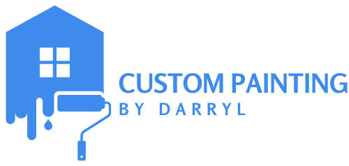 A logo for a company called custom painting by darryl