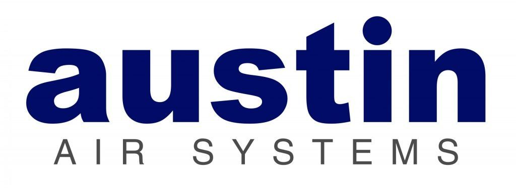 Austin Air Systems logo in blue and gray text on a white background