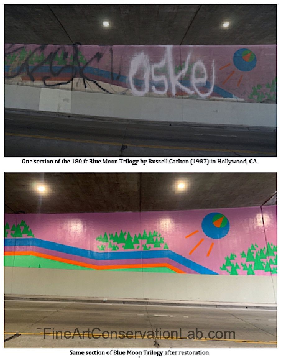 this mural restoration was possible due to the Mural Guard protective coating on the artwork