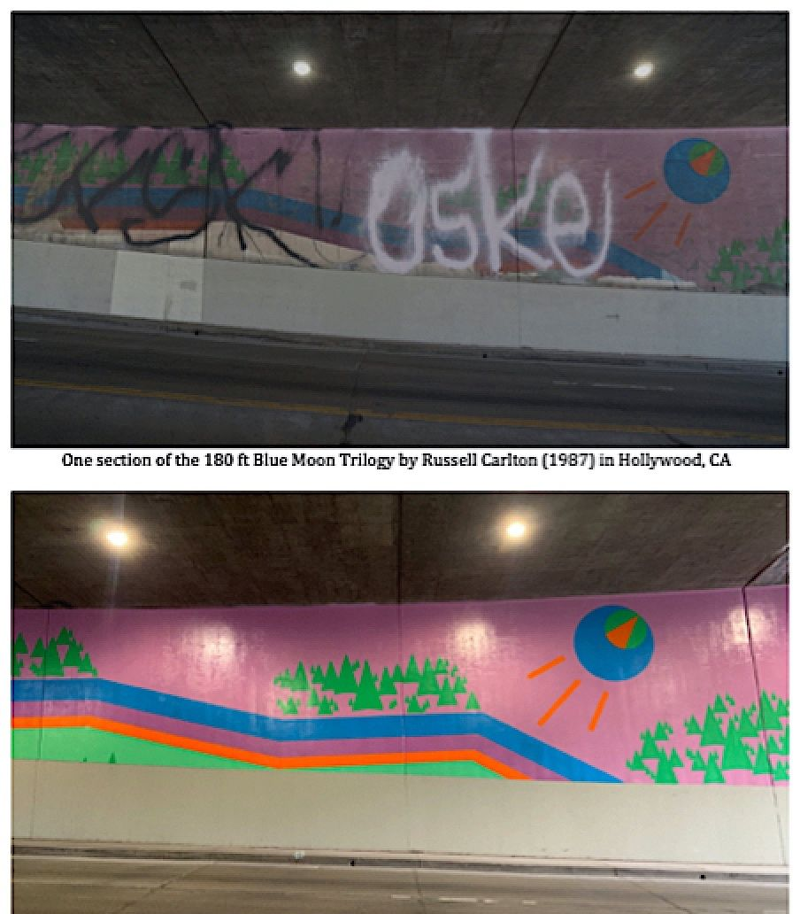 historic mural conservation project in Los Angeles by professional art conservator