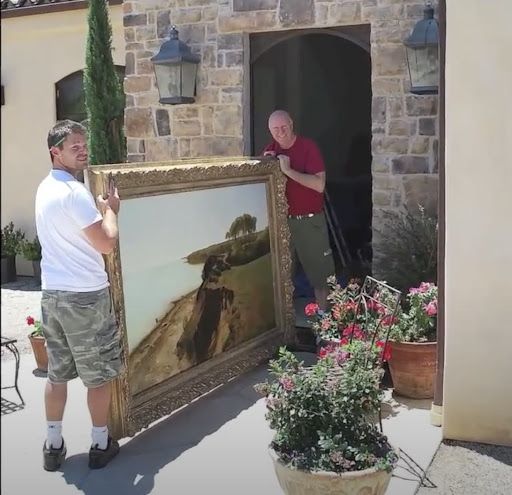 fine art conservation laboratory treating historic painting