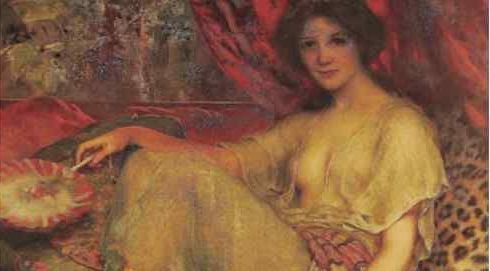 portrait of a woman with smoke damage 