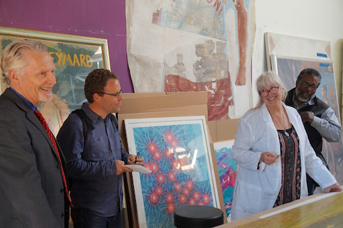 NY Times Tour at Fine Art Conservation Lab