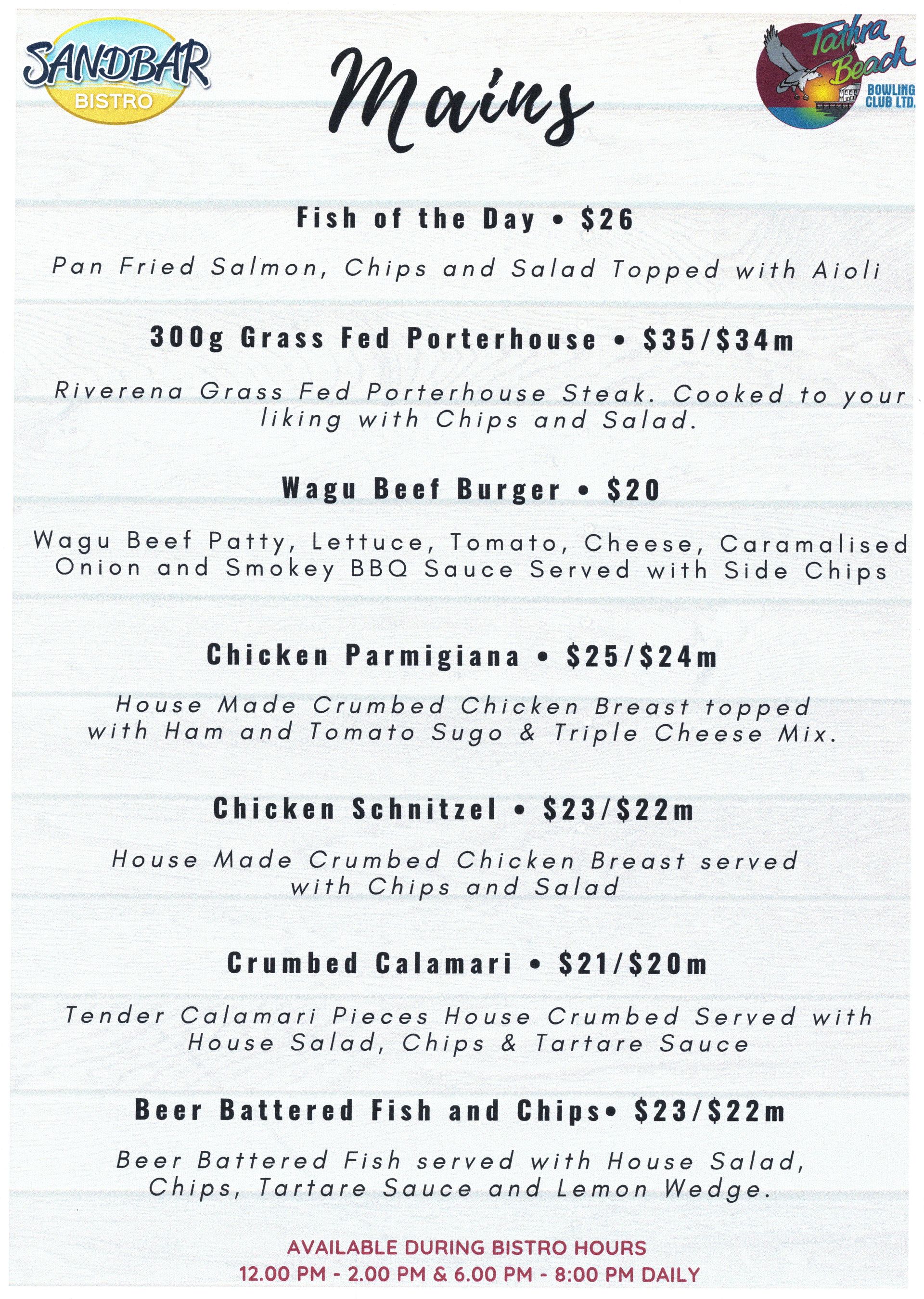 Tathra Beach Bowling Club Tathra, NSW Functions