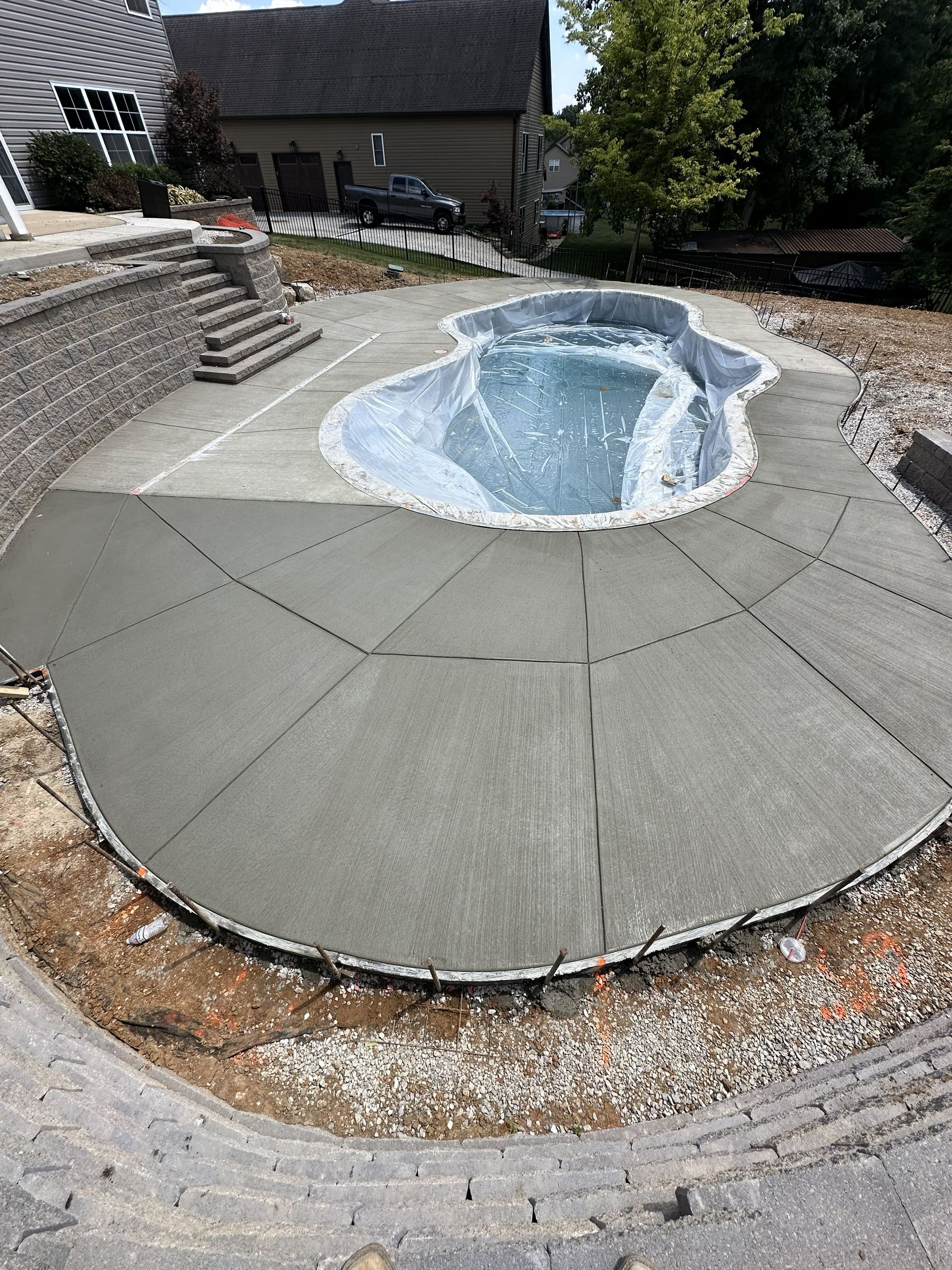 Stamp Pool Deck — Ladue, MO — Hoffman Concrete LLC