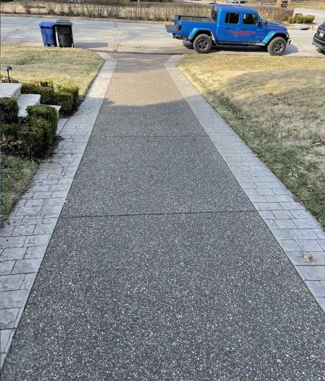 Stamp Border Aggregate Driveway — Kirkwood, MO — Hoffman Concrete LLC