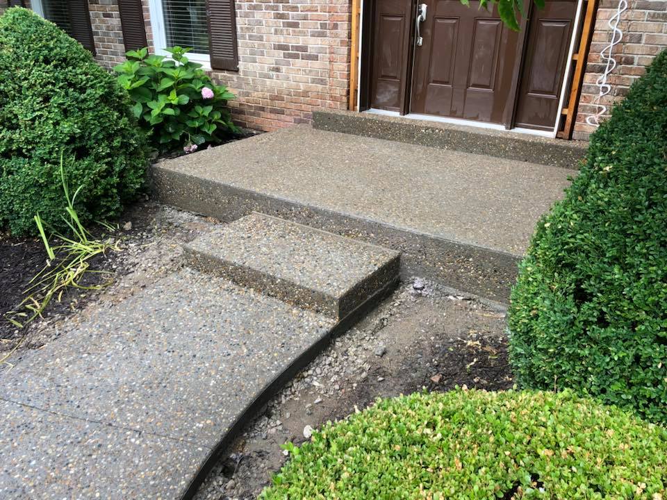 Aggregate Sidewalk and Porch — Clayton, MO — Hoffman Concrete LLC
