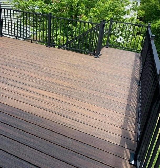 Wooden Deck with Black Railings — Barnhart, MO — Hoffman Concrete LLC
