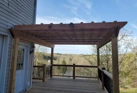 Wooden Deck with Pergola — Barnhart, MO — Hoffman Concrete LLC