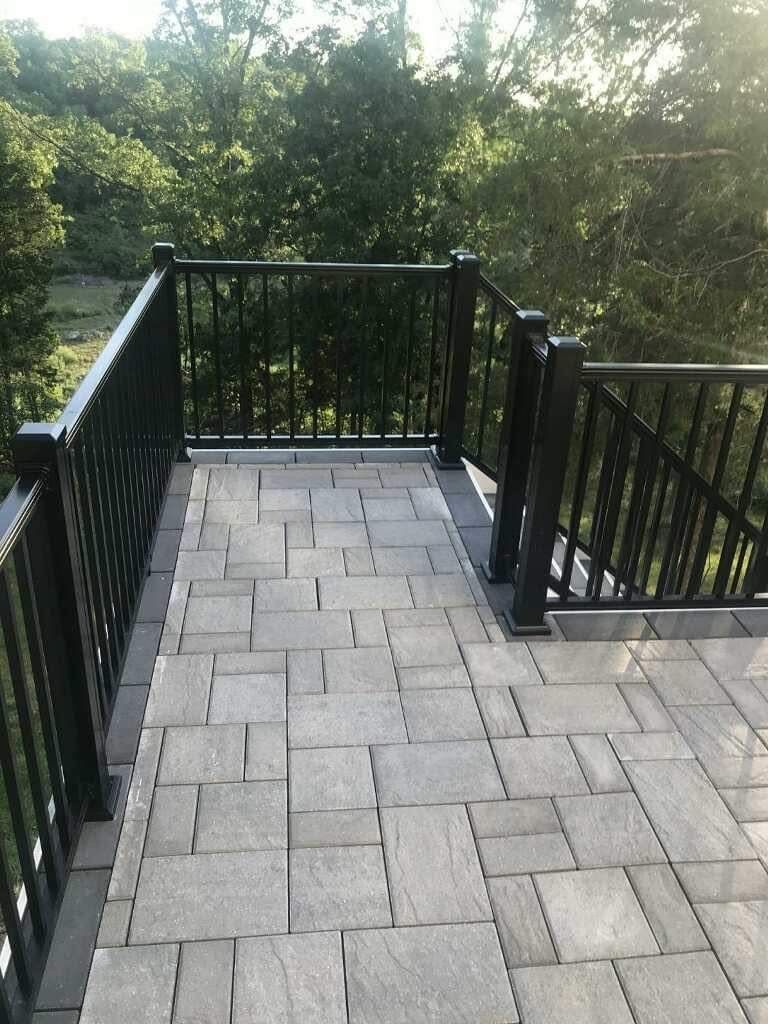 Stone Deck Leading to Stairs — Barnhart, MO — Hoffman Concrete LLC