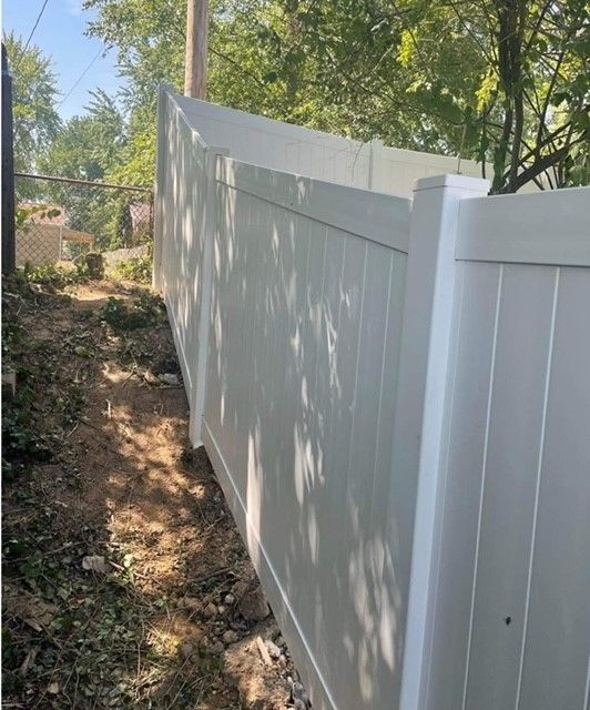 White Vinyl Fence — Barnhart, MO — Hoffman Concrete LLC