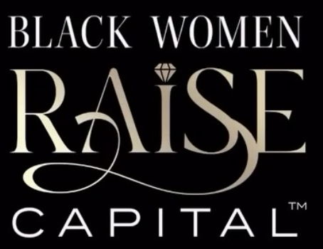 Black logo with white and gold text reading