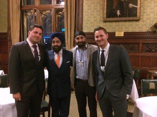 Dinner Hosted by Lord Indarjit Singh and Lord Walton in the Green Room at the House of Lords