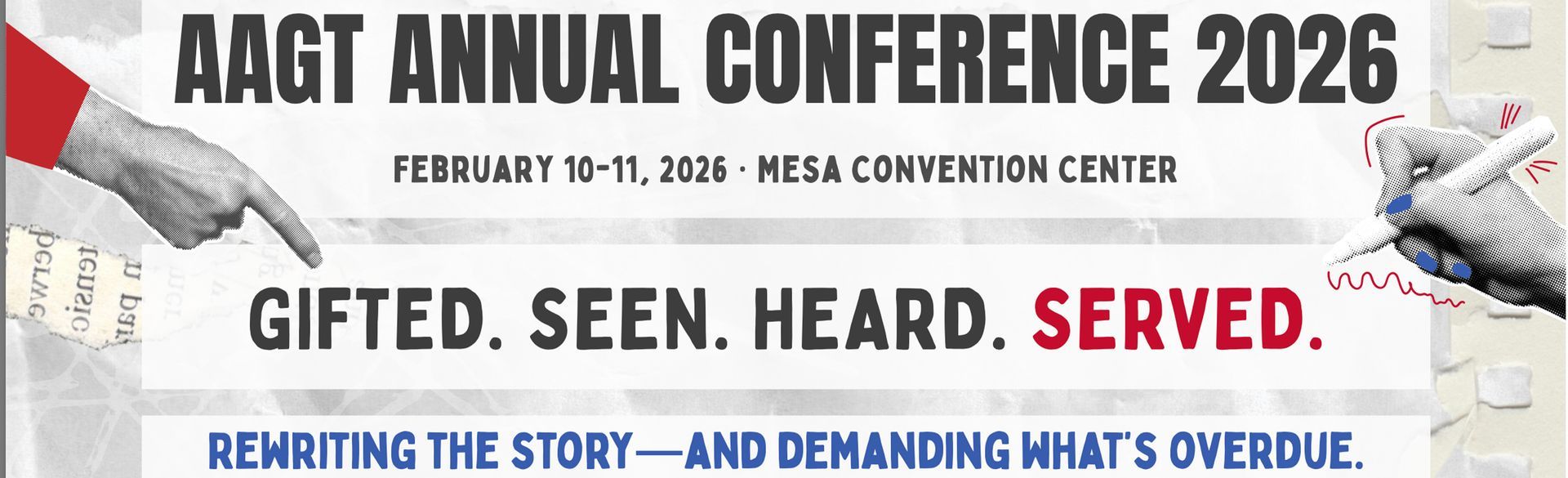 AAGT Annual Conference 2026 banner, with highlighted words