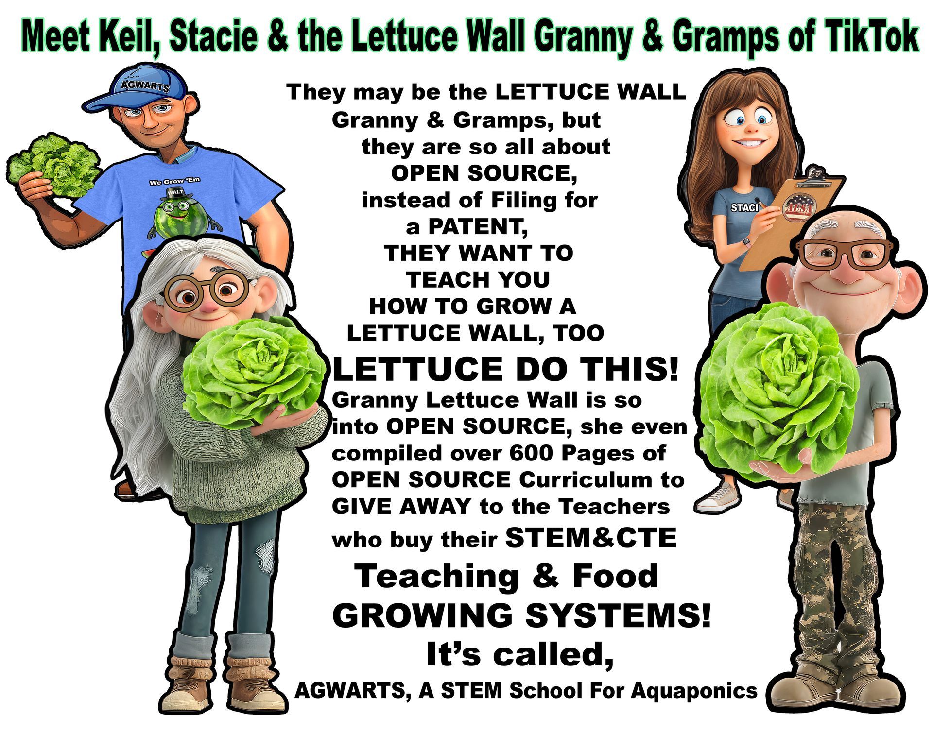 Cartoon of four people: Keil, Stacie,