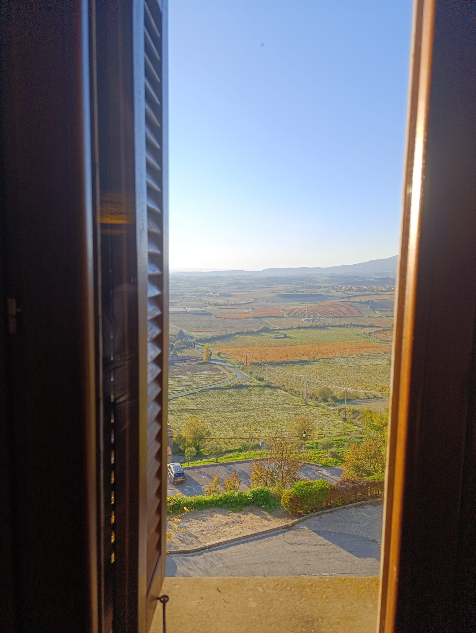 vineyard views from a winery in rioja