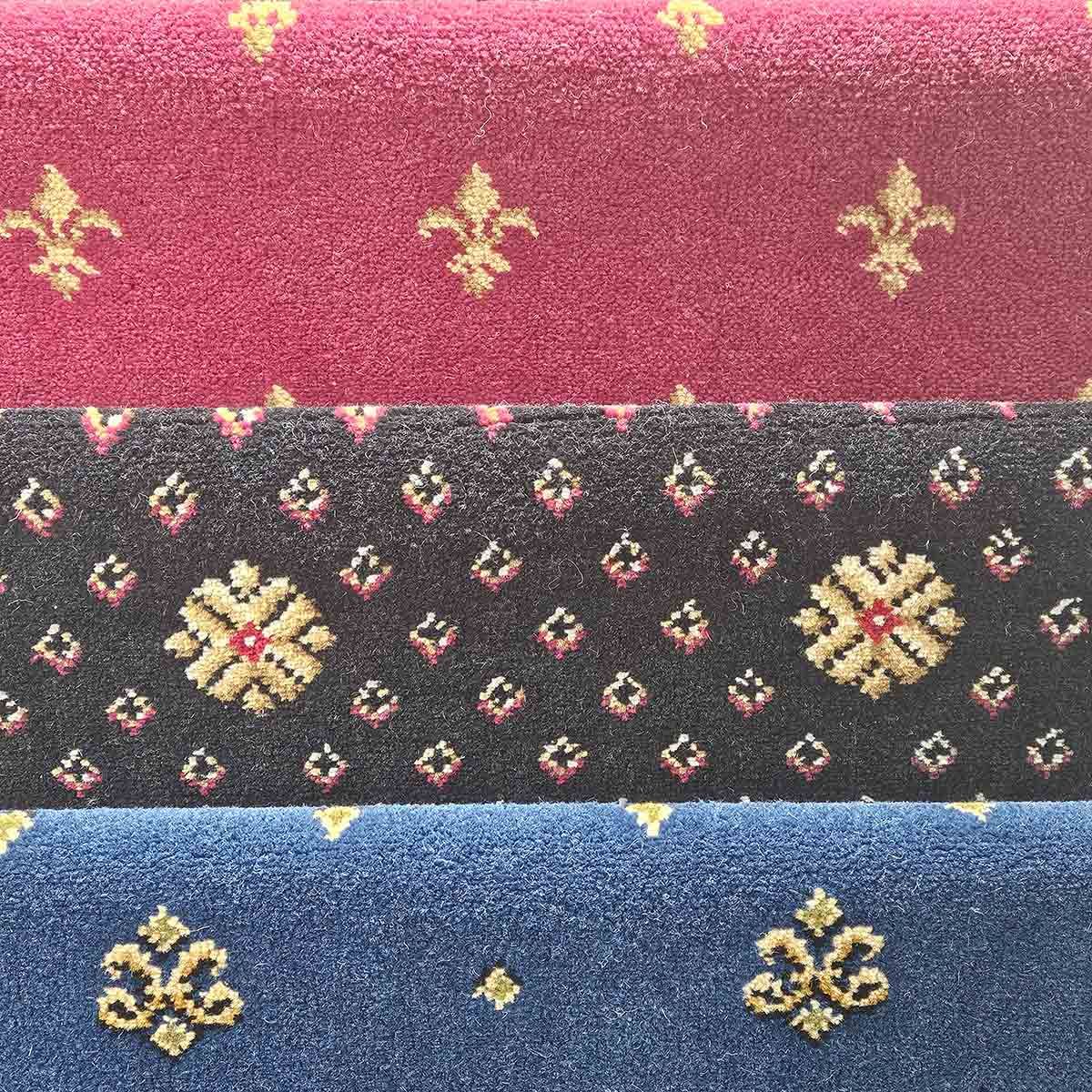 Three Different Colored Carpets Are Stacked on Top of Each Other — Kelwin Coastal Carpets In Kundra Park, QLD