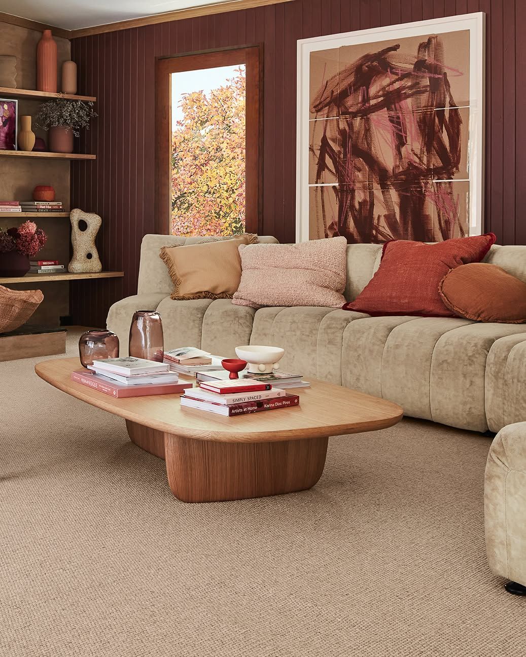 Carpet Sunshine Coast In A Warm, Stylish Living Room — Kelwin Coastal Carpets In Kundra Park, QLD