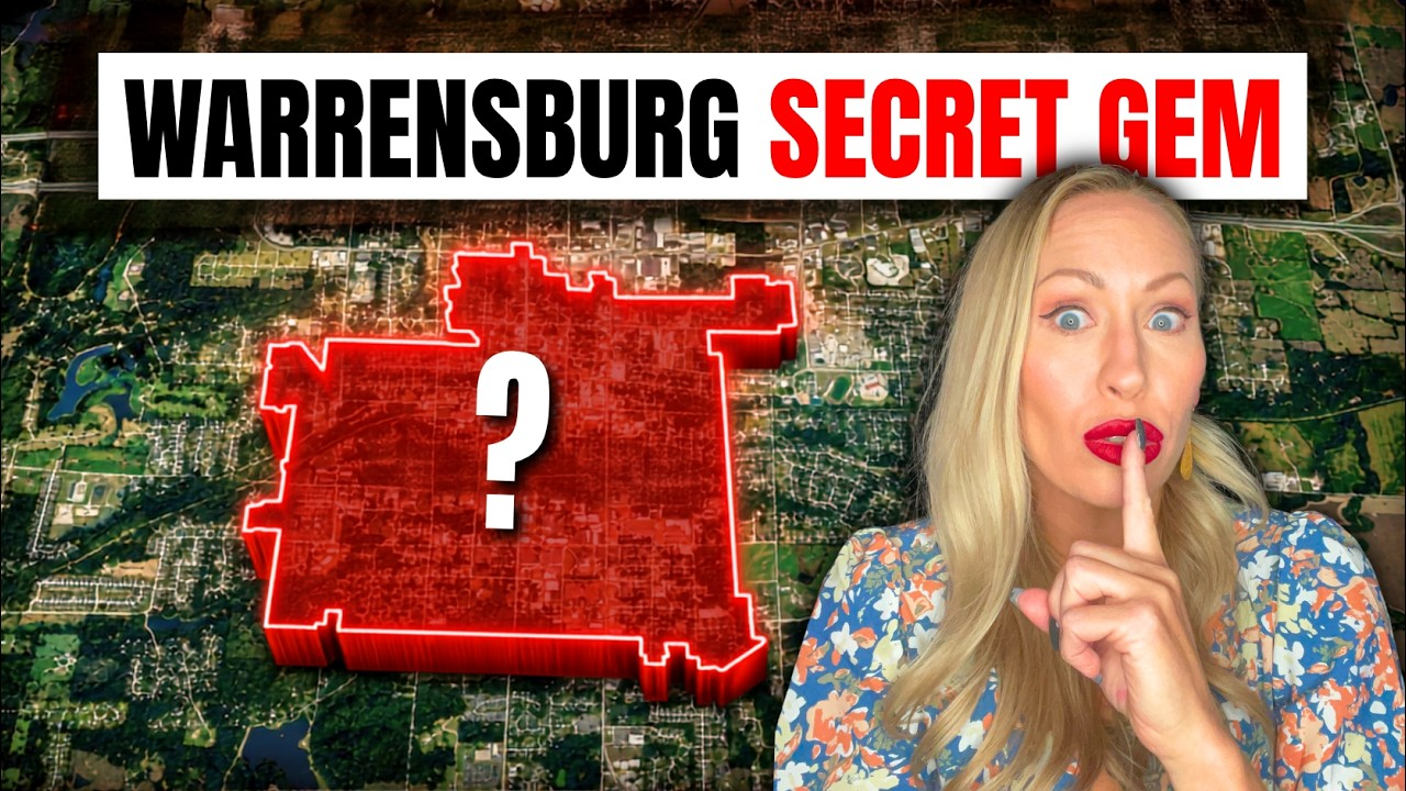 “Warrensburg Secret Gem” thumbnail with map highlight and a woman holding a finger to her lips