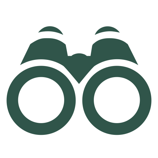 Dark green binoculars icon.