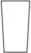 A black and white trapezoid-shaped glass.