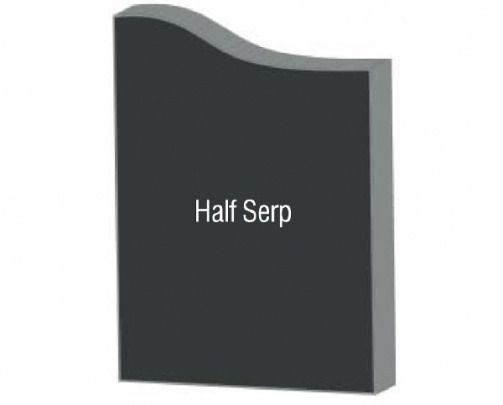 Black tombstone with a curved top edge, labeled