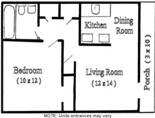 1 Bedroom Floor Plan