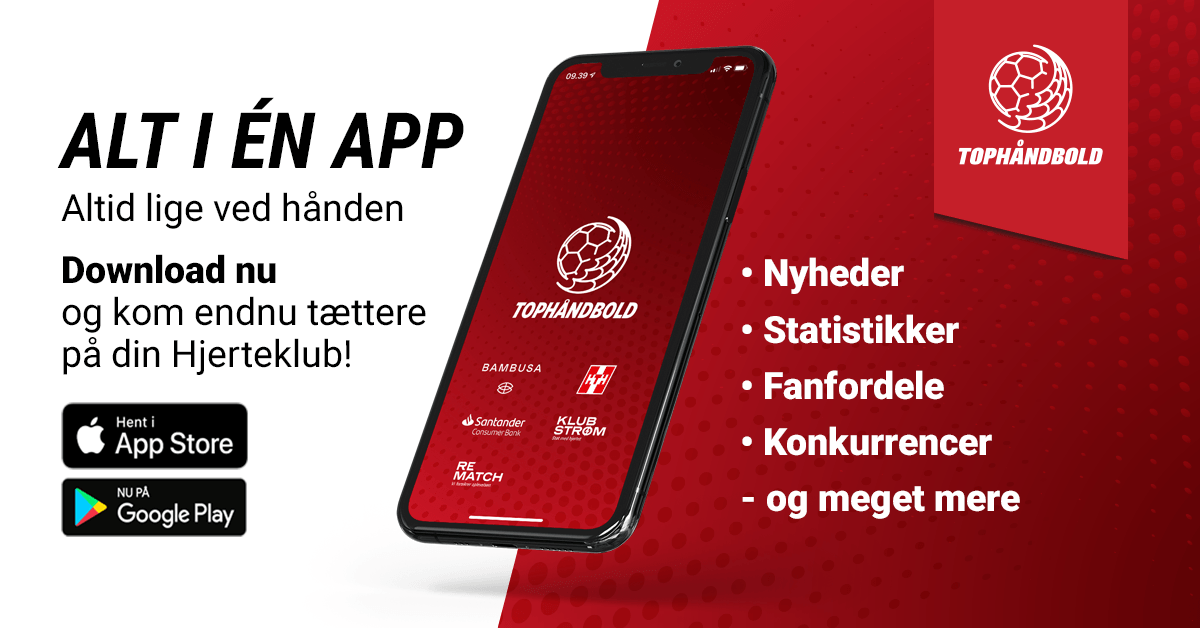 Live-stream alle vores kampe i 1. division gratis via appen ”Tophåndbold”
