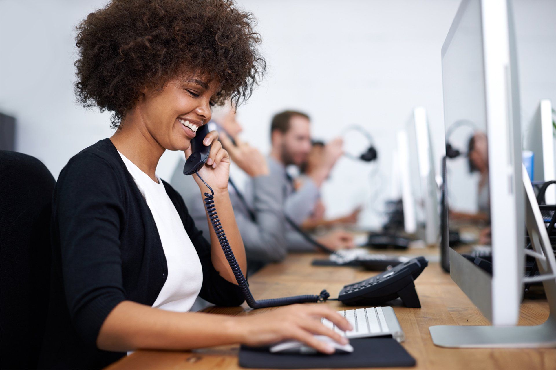 Woman Talking To Someone On A Telephone — Somersworth, NH — Hampton Technical Services