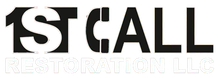 1st Call Restoration LLC logo in black and white with bold stylized text.