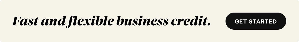 A sign that says fast and flexible business credit