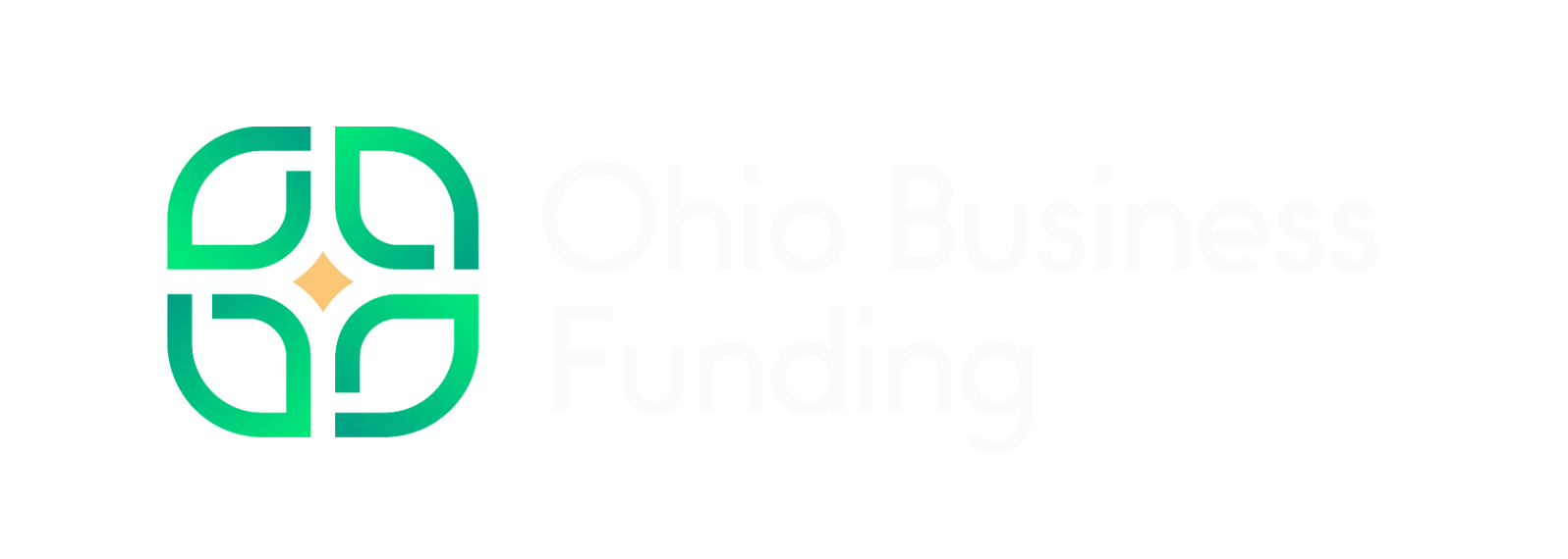 A green and white logo for ohio business funding.