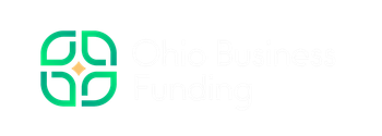 A green and white logo for ohio business funding.