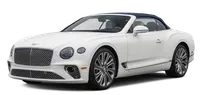 White luxury convertible sports car on a white background