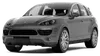 Silver compact SUV in a front three-quarter view on a white background