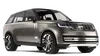 Silver SUV on a white background, front three-quarter view