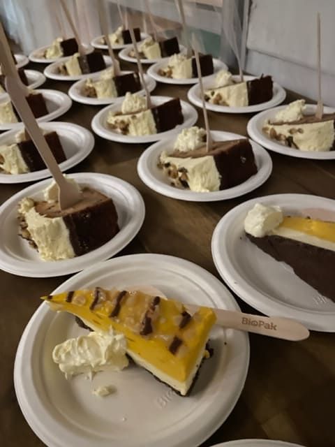 Several Plates Of Desserts On A Table Including One That Says Chocolate — Tru Blu Catering In Port Macquarie, NSW