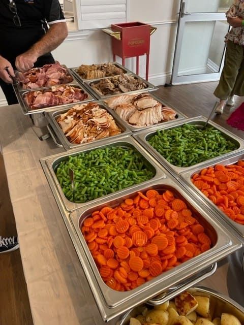 A Buffet Table With A Variety Of Vegetables And Meats — Tru Blu Catering In Lake Cathie, NSW