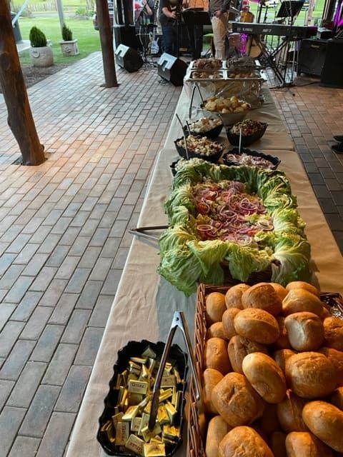 A Long Table With A Bunch Of Food On It — Tru Blu Catering In Nambucca, NSW