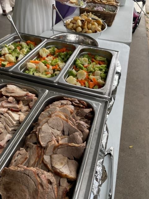 A Buffet Table With A Variety Of Meats And Vegetables — Tru Blu Catering In Kempsey, NSW