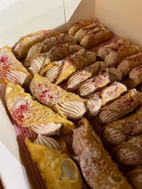 A Box Filled With Many Different Types Of Pastries — Tru Blu Catering In Port Macquarie, NSW