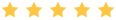 Five gold stars on a white background