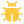 Yellow sun icon with rays on a white background
