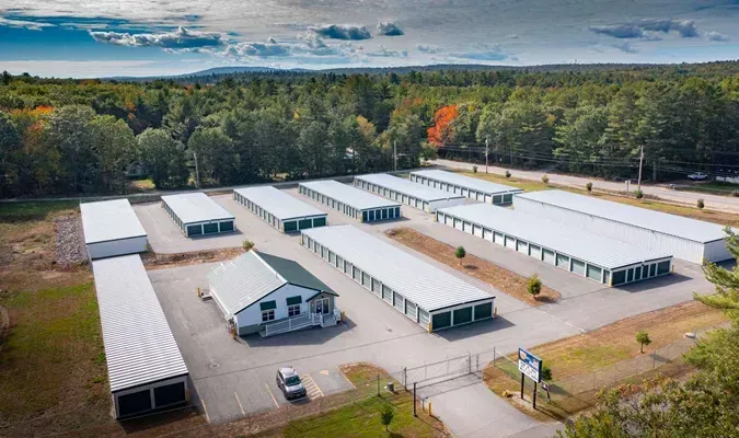 Ariel view of Hollis storage facility exterior