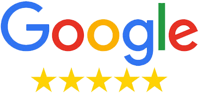 The google logo has five stars on it.