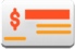 An icon of a check with a dollar sign on it.