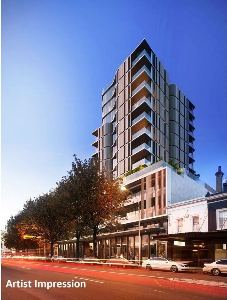 An Artist Impression of A Tall Building with Cars Parked in Front of It — MATV Systems Australia Pty Ltd in Wickham, NSW