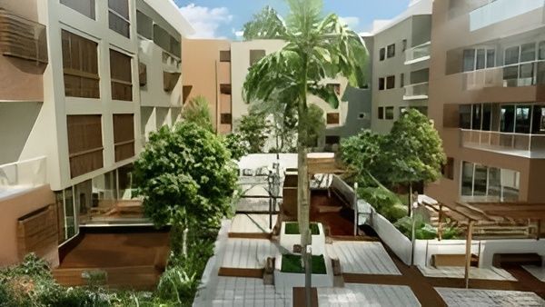 An Artist's Impression of A Building with A Lot of Windows and Trees — MATV Systems Australia Pty Ltd in Wickham, NSW